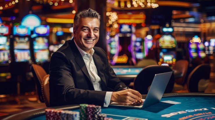 Live Hot Pot table interface at lebah togel showing dealer and player seats